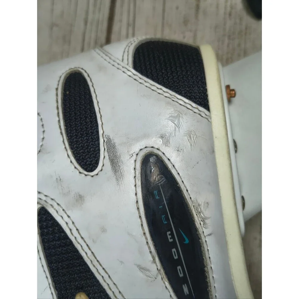 Vintage White Nike Zoom Air Ice Hockey Player Skates Fedorov Size 11.5 Mens